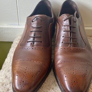Men's Mezlan Oxford Shoes, two tone brown leather lace up shoes
